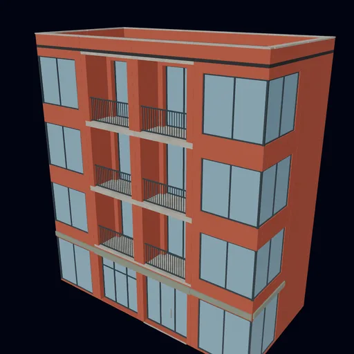 East London housing: Loggia housing block, rendered preview